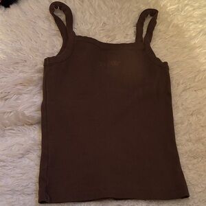 Djerf Avenue brown ribbed tank